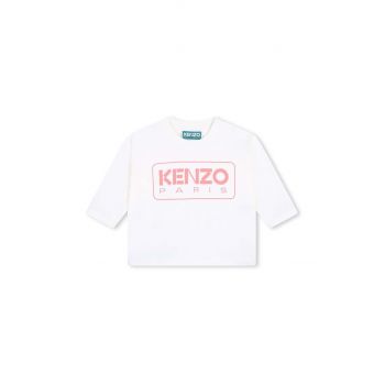 Kenzo Kids longsleeve din bumbac pentru copii culoarea bej, K60489