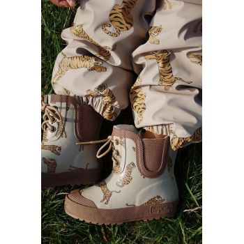 Konges Sløjd cizme copii THERMO BOOTS PRINT culoarea maro, KS101306