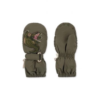 Konges Sløjd manusi copii JUNO MITTENS culoarea verde, KS101248 de firma originale