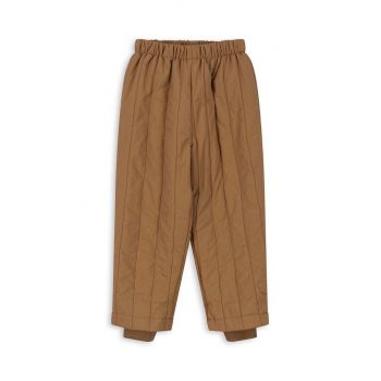 Konges Sløjd pantaloni de ploaie pentru copii JUNO PANTS culoarea maro, KS101312