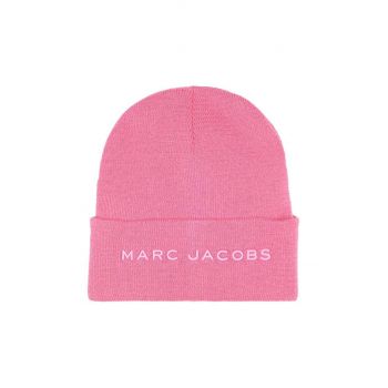 Marc Jacobs caciula din lana pentru copii culoarea roz, din tricot gros, W60346