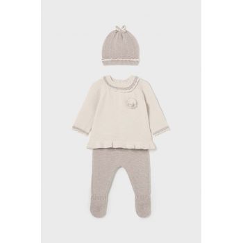 Mayoral Newborn compleu bebe culoarea bej, 2502