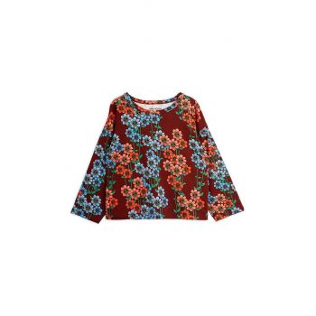 Mini Rodini longsleeve copii Daisys culoarea maro, 2472012500