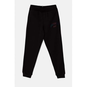 Puma pantaloni de trening pentru copii ESS+ LOGO LAB Sweatpants FL cl culoarea negru, cu imprimeu, 681844