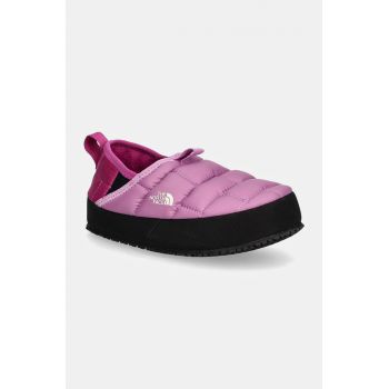 The North Face papuci copii THERMOBALL TRACTION MULE II culoarea violet, NF0A39UX8I51