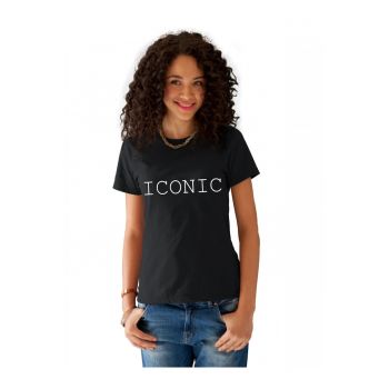 Tricou dama negru - ICONIC