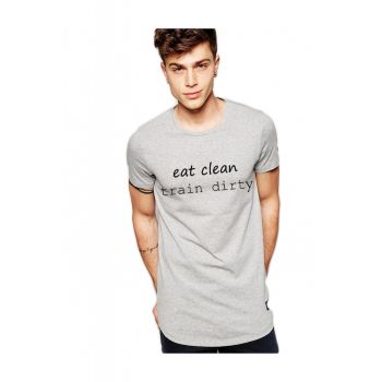 Tricou gri barbati - Eat Clean Train Dirty