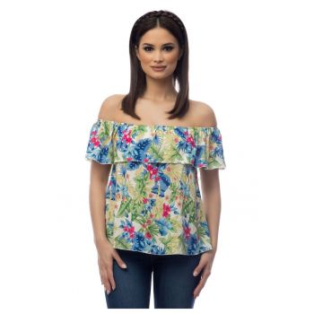 888113269-Bluza multicolora dama model floral la reducere