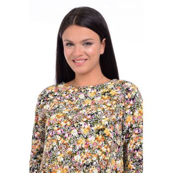 888122716-Bluza Dama Peplum Galbena