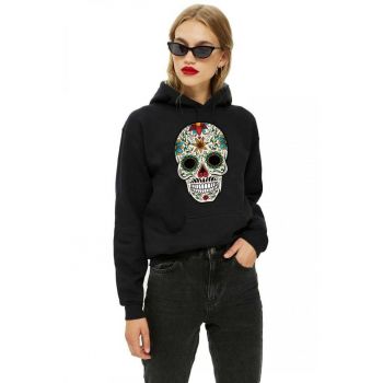 Hanorac dama negru - Sugar Skull