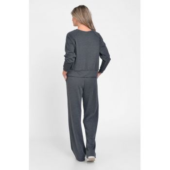 Pantaloni Dama - Casual-Sport - Gri Inchis la reducere