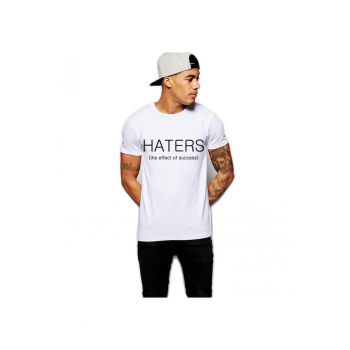 Tricou barbati alb - Haters