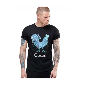 Tricou barbati negru - Cocos