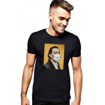 Tricou barbati negru - Dali in Pandemie