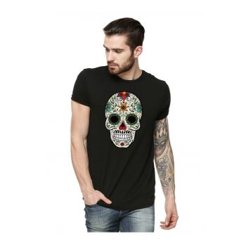 Tricou barbati negru - Sugar Skull Colorful