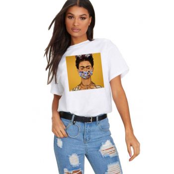 Tricou dama alb - Frida in Pandemie