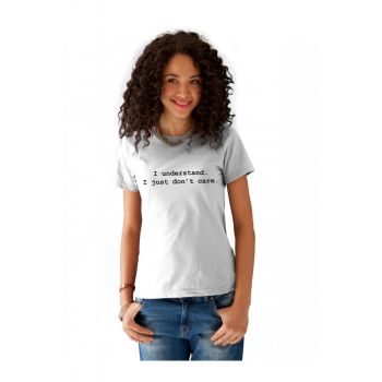 Tricou dama alb - I understand