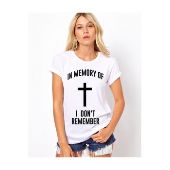 Tricou dama alb - In memory la reducere