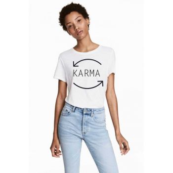 Tricou dama alb - Karma la reducere