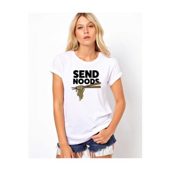 Tricou dama alb - Send noods la reducere