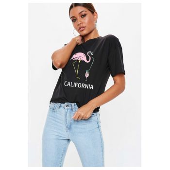 Tricou dama negru - California