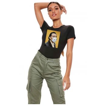 Tricou dama negru - Dali in Pandemie