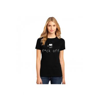 Tricou dama negru - f*ck off Mickey Mouse