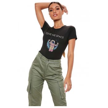 Tricou dama negru - Give me space