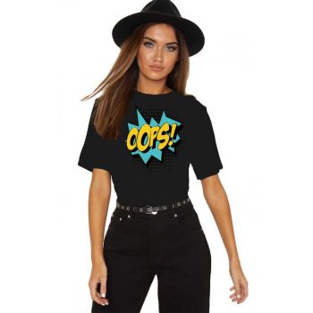 Tricou dama negru - Oops