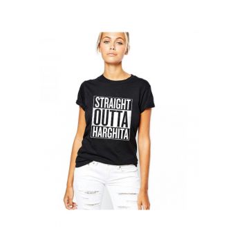 Tricou dama negru - Straight Outta Harghita