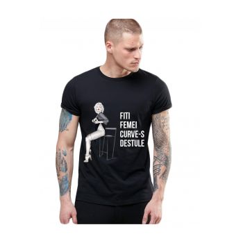 Tricou Negru Barbati - Fiti femei - Cu*ve-s destule