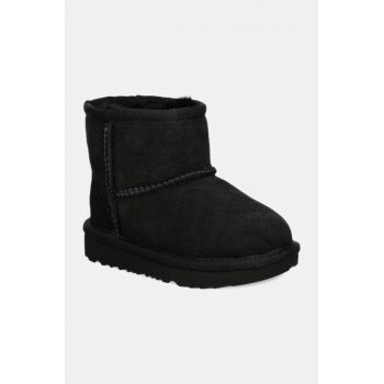 UGG cizme de zapada din piele intoarsa CLASSIC MINI II culoarea negru, 1017715T