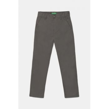 United Colors of Benetton pantaloni copii culoarea gri, neted, 4HM6CF011