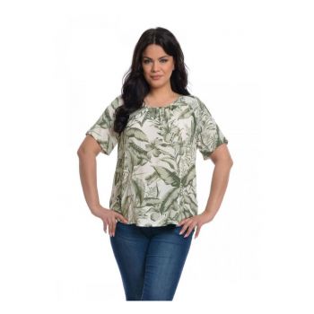 888140575-Bluza Dama - Model Floral Verde