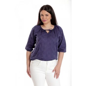 888142600-Bluza Dama - IE - Albastra cu broderie sparta