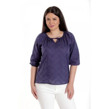 888142600-Bluza Dama - IE - Albastra cu broderie sparta