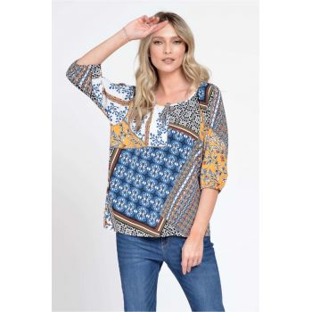 888143225-Bluza IE Dama cu Maneca 3 sferturi - Multicolor