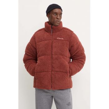 Columbia geaca Puffect Sherpa barbati, culoarea bordo, de iarna, 2086841