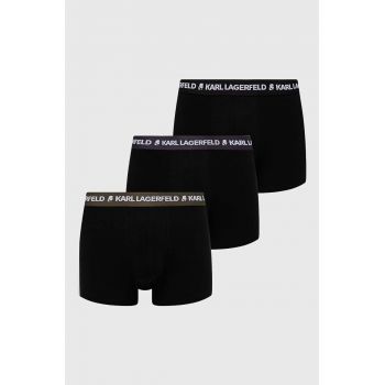 Karl Lagerfeld boxeri 3-pack barbati, culoarea negru