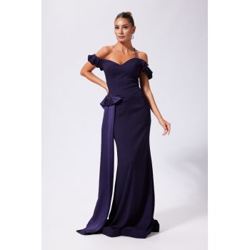 Rochie de ocazie premium Virginia Bleumarin