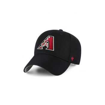 47 brand sapca MLB Arizona Diamondbacks culoarea negru, cu imprimeu, B-MVP29WBV-BKB