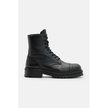 AllSaints ghete de piele Hank Boot barbati, culoarea negru, M004FB