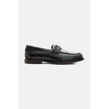 AllSaints mocasini de piele Harmon Loafer barbati, culoarea negru, M024FB