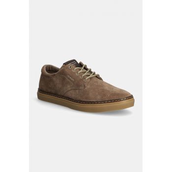 Gant pantofi de piele intoarsa Prepville barbati, culoarea bej, 29633679 G135