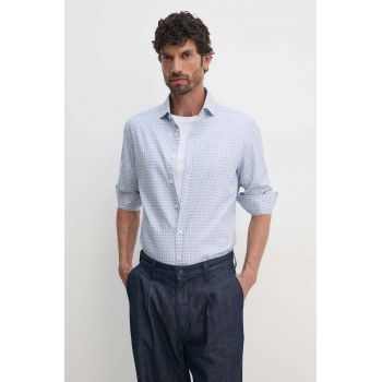 Hackett London camasa din bumbac barbati, cu guler italian, regular, HM3010115