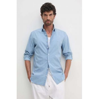 Hackett London camasa din bumbac barbati, cu guler italian, regular, HM309966