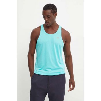 New Balance tricou de antrenament culoarea verde, MT41250CYJ