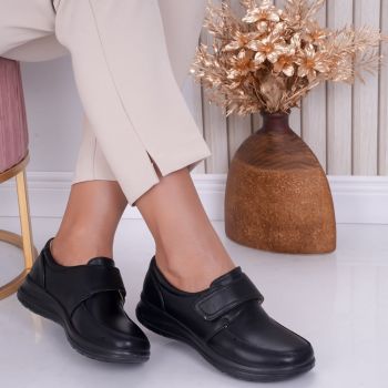 Pantofi dama casual Negri din Piele Ecologica Fery