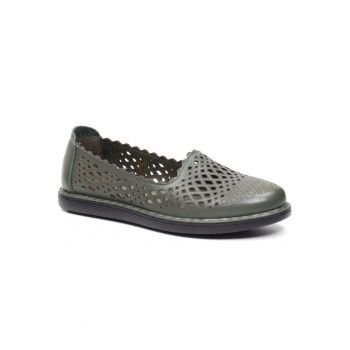 Pantofi perforati 3233 63 verde -