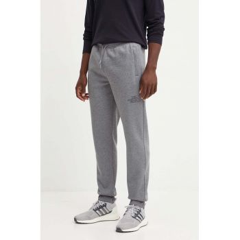 The North Face pantaloni de trening Drew Peak Pant culoarea gri, melanj, NF0A8A6BDYY1